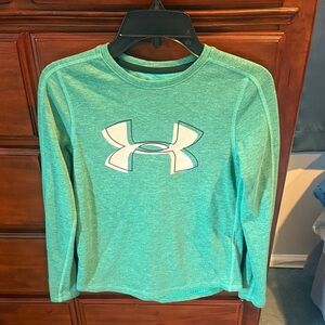 Under Armour Kids Teal Long Sleeve Tee
